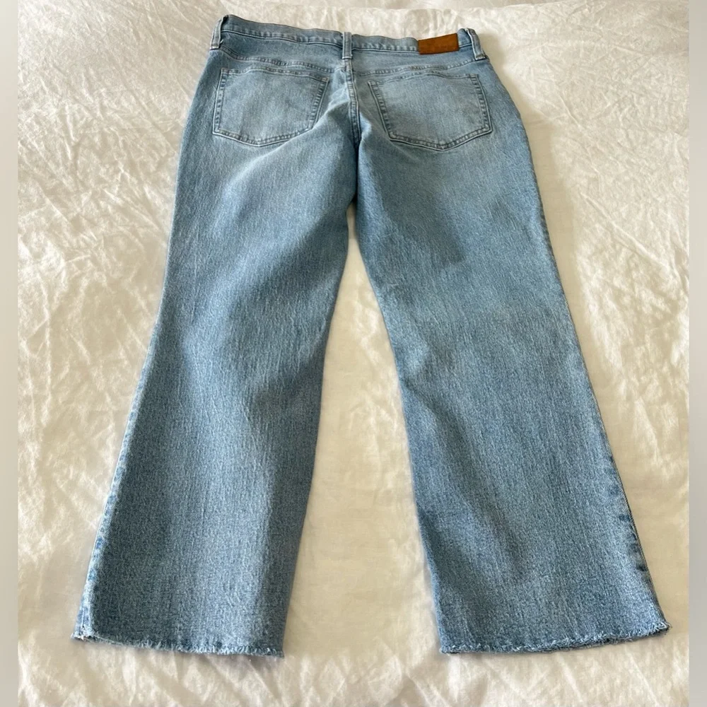 J. CREW | Women’s 30 | 10" Billie Demi Boot Crop Jeans Blue Zipper Fly Raw Hem - Picture 6 of 9